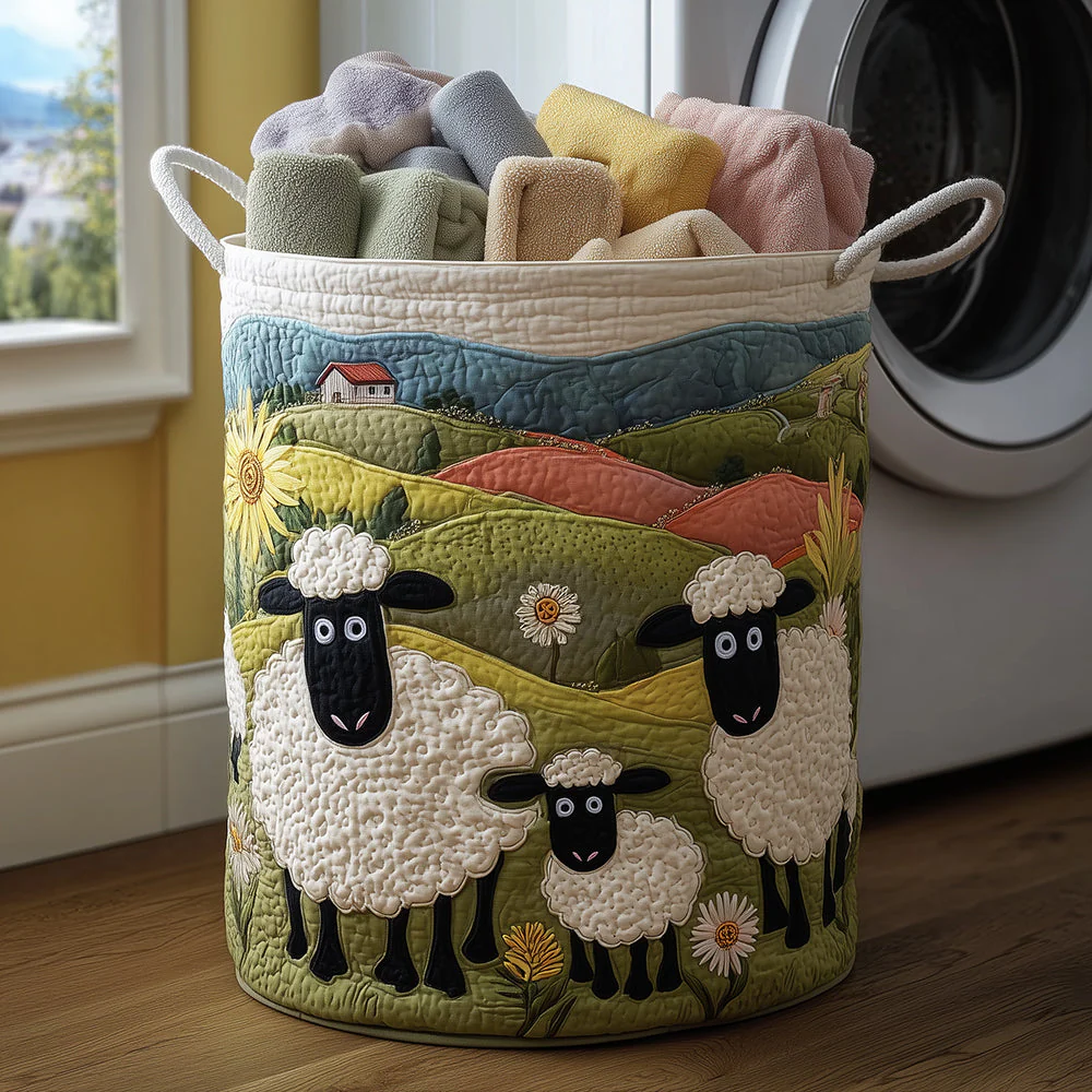 Cozy Sheep Laundry Basket