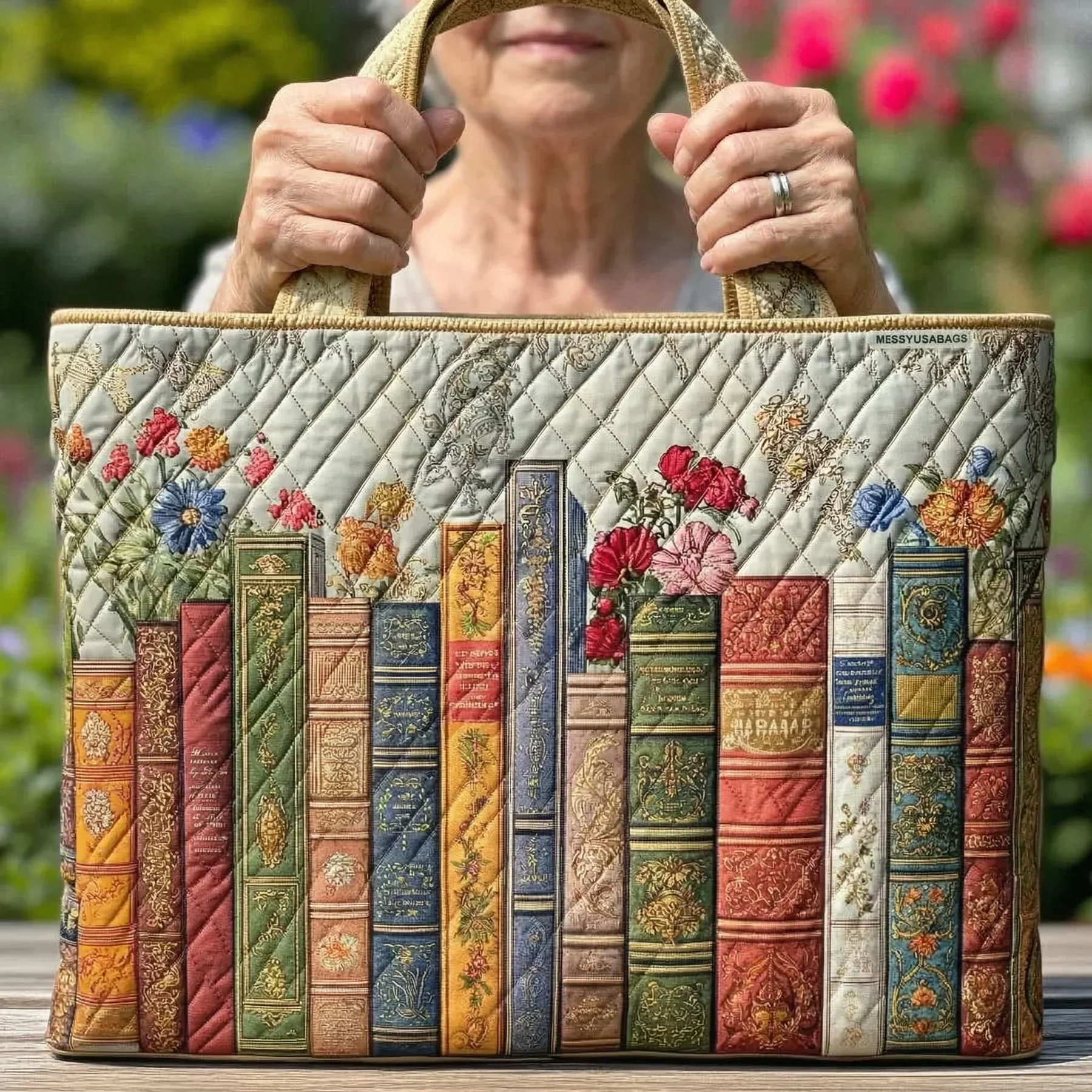 Quilted Bag - Enchanted Library - Image 2