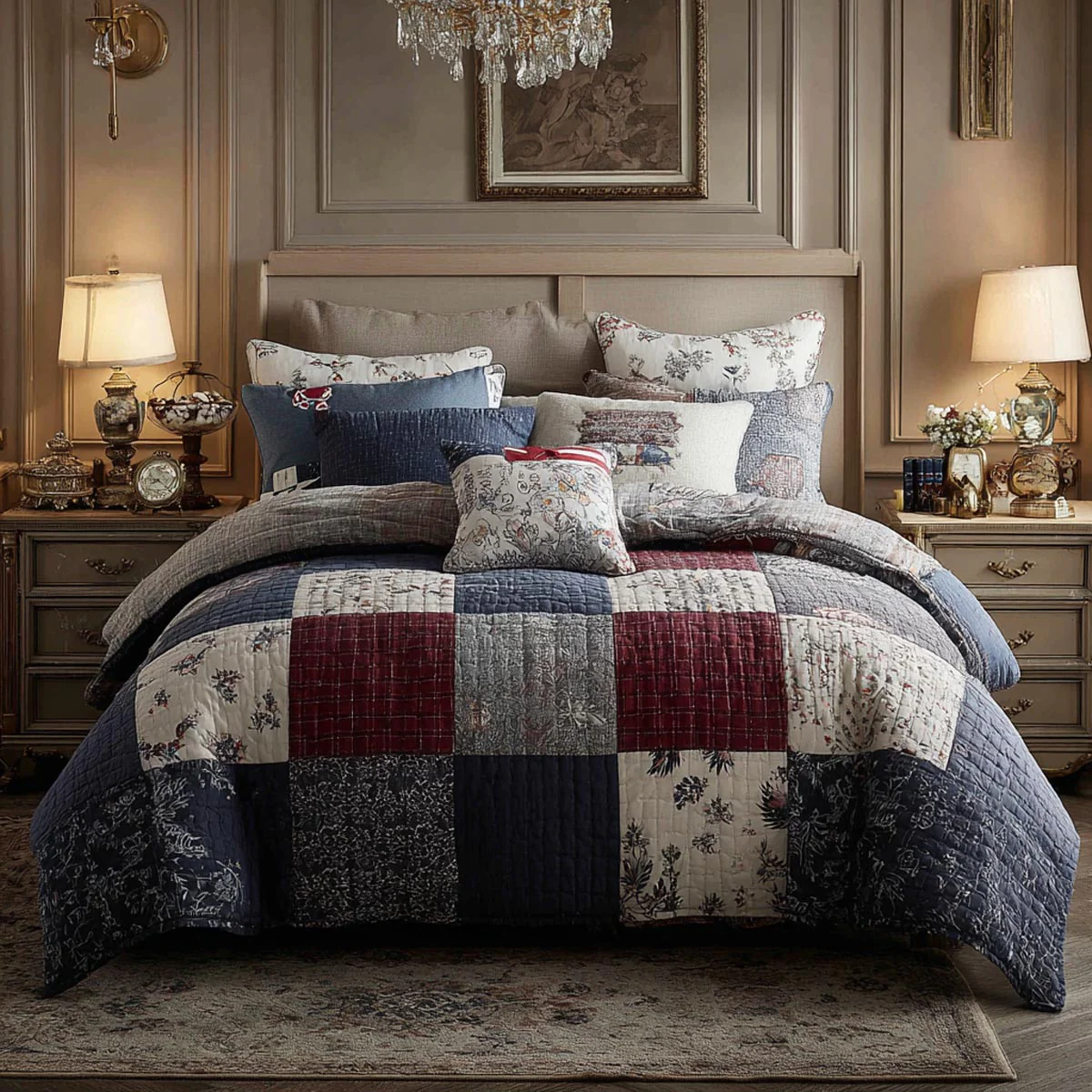 Rustic Patchwork 3-Piece Bedding Set